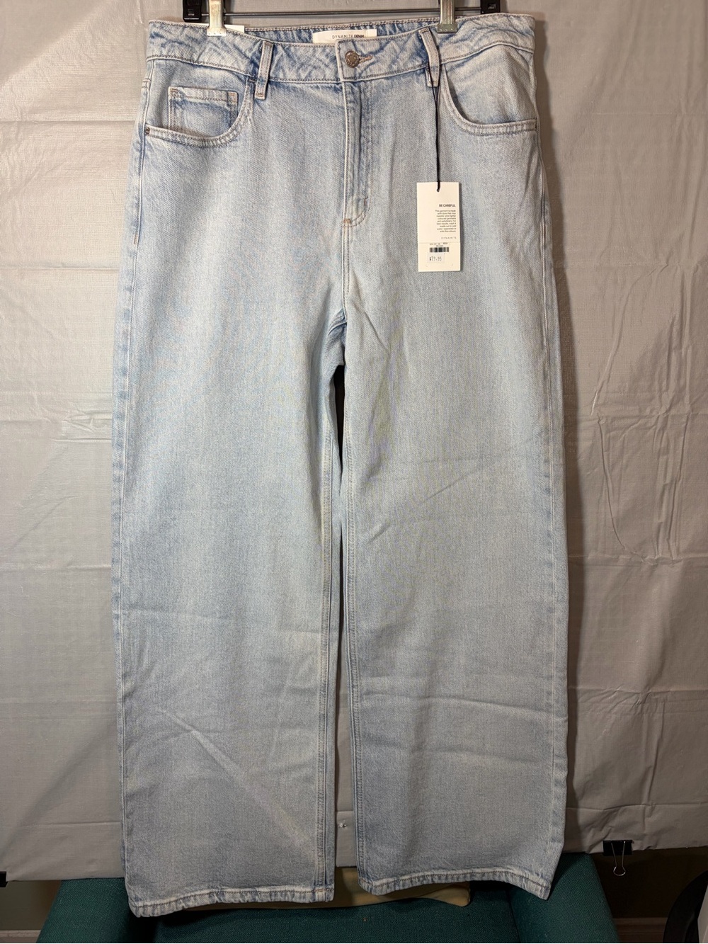 214. Dynamite - Heidi - High Rise Wide Leg Light Blue Jeans